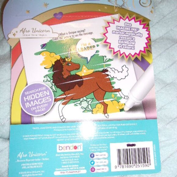Afro Unicorn Imagine Ink Book New - Picture 2 of 2